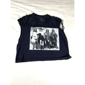 The Craft Movie Graphic Crop Fringe Tank Black Large